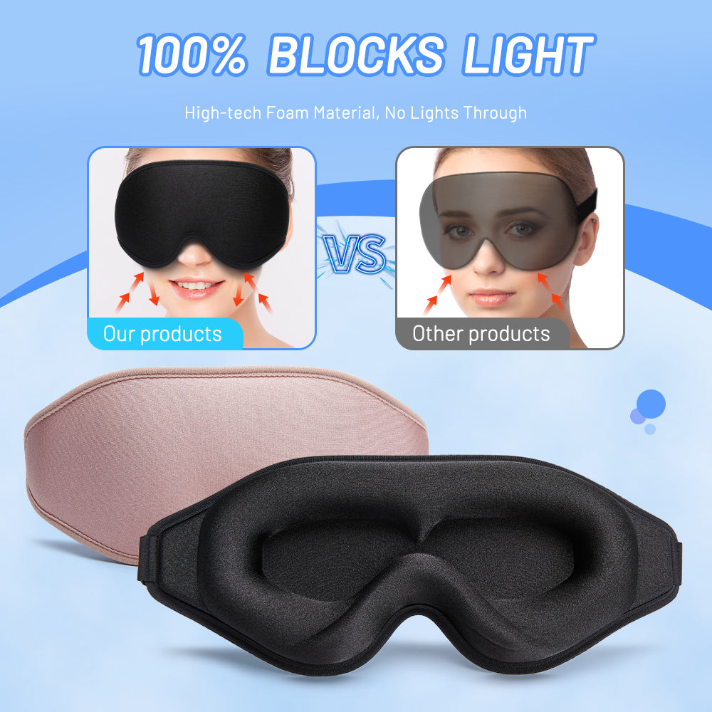 3D Contoured Memory Foam Sleep Mask