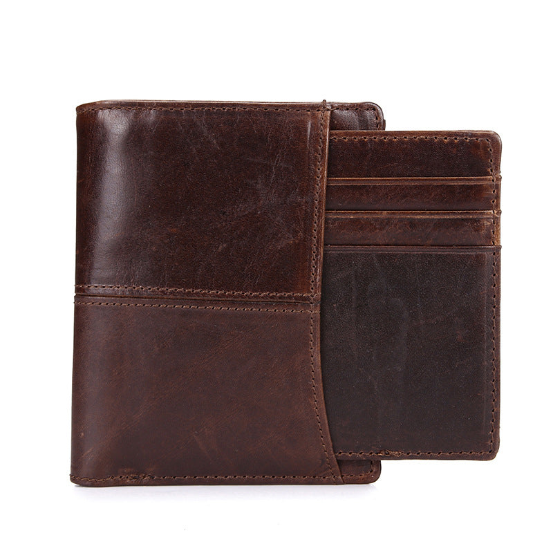 Men's Vintage-Style Short Wallet
