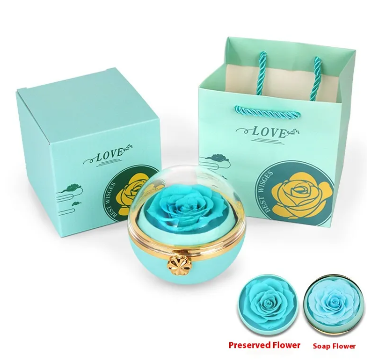 Eternal Bloom Rotating Flower Jewelry Box