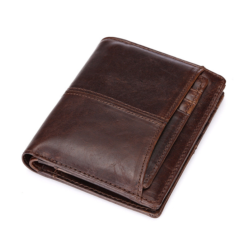 Men's Vintage-Style Short Wallet