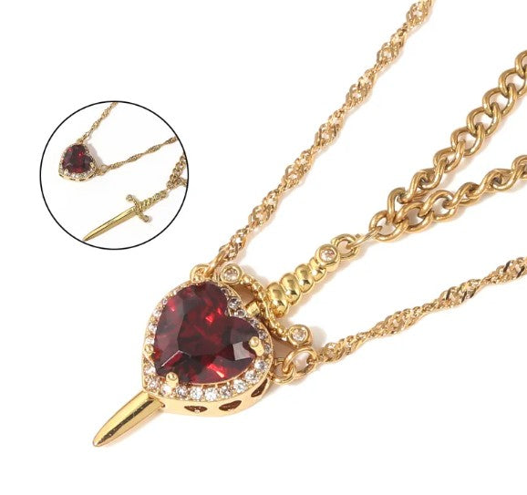 Love Dagger Couple Necklaces