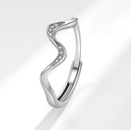 Water Wave Adjustable Ring