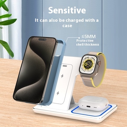 3-in-1 Foldable LED Wireless Charging Stand