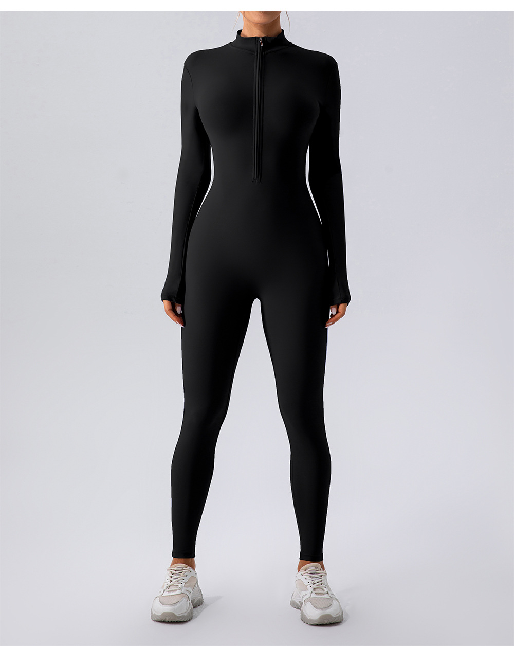 Fleece-lined yoga jumpsuit