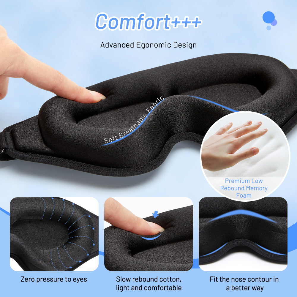 3D Contoured Memory Foam Sleep Mask
