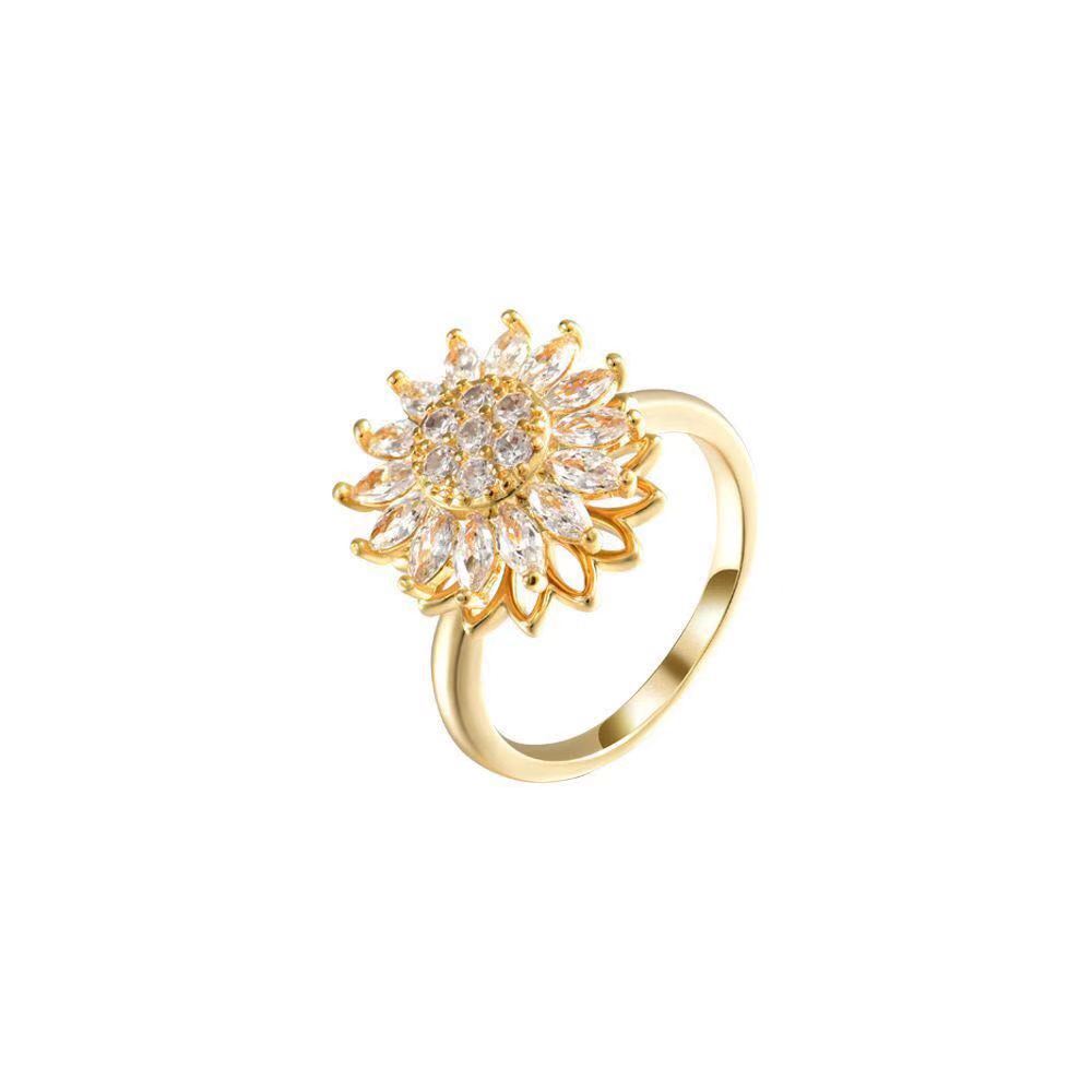 Sunflower Fidget Spinner Ring