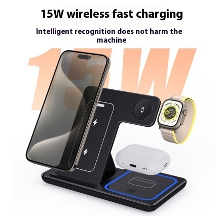 3-in-1 Foldable LED Wireless Charging Stand