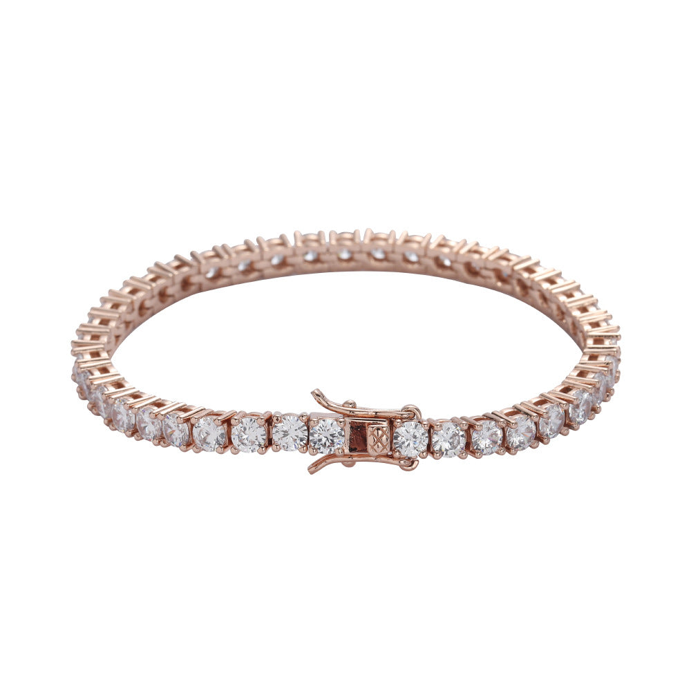 Single Row Zircon Tennis Chain Bracelet