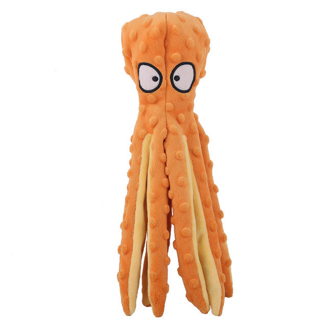 Bite-Resistant Plush Octopus Dog Toy