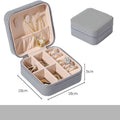 Compact Faux Leather Travel Jewelry Box