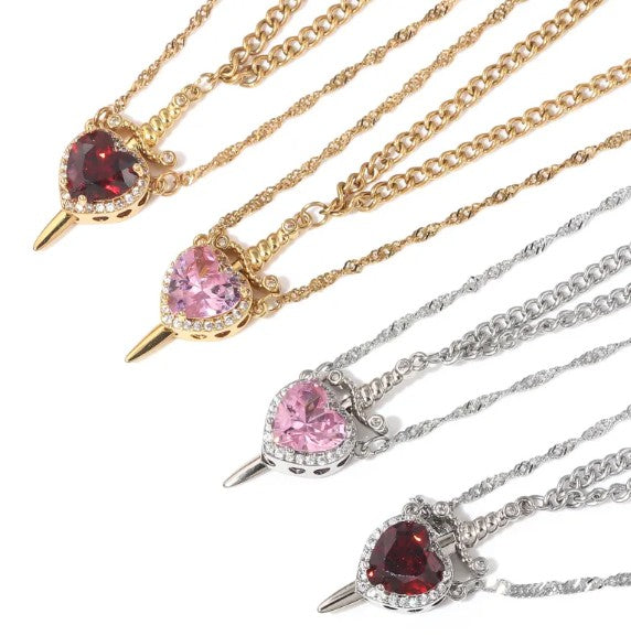 Love Dagger Couple Necklaces
