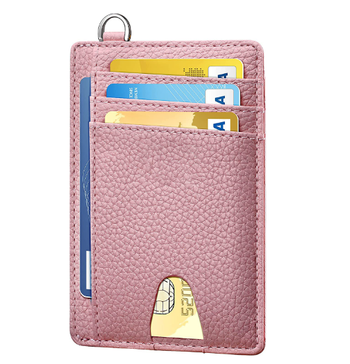 Slim Faux Leather Card Holder Wallet