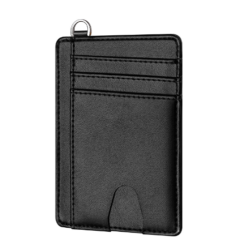 Slim Faux Leather Card Holder Wallet