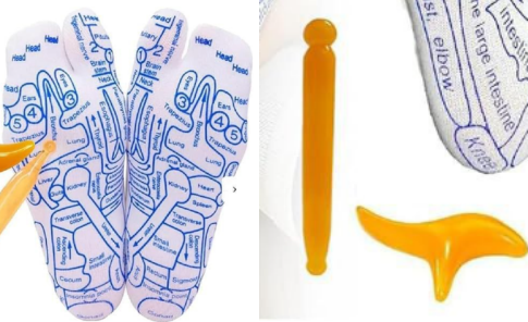 Reflexology socks with massage tool