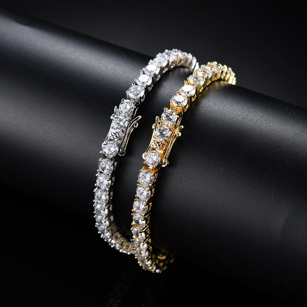 Single row zircon tennis chain bracelet