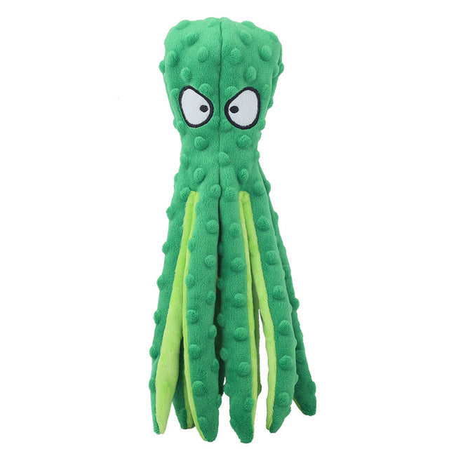 Bite-Resistant Plush Octopus Dog Toy