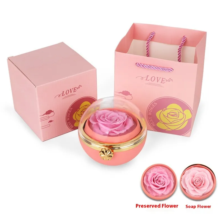 Eternal Bloom Rotating Flower Jewelry Box