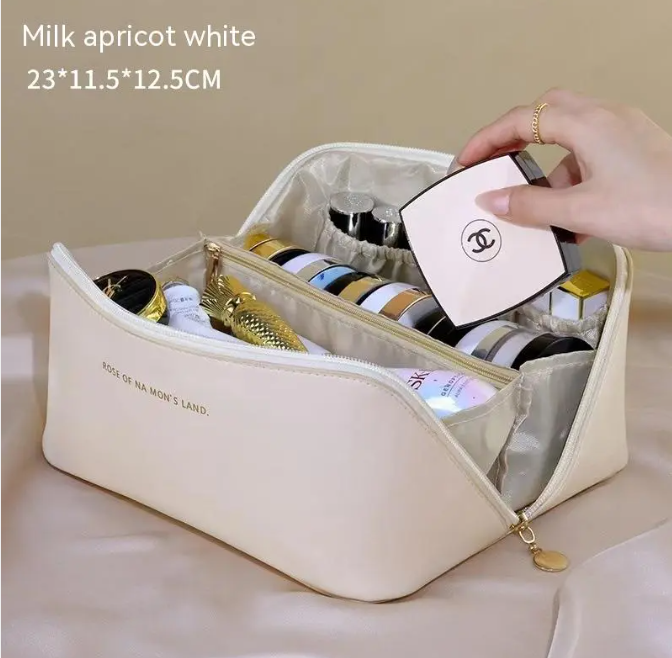 Large Travel Makeup Bag with Compartments