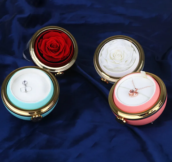 Eternal Bloom Rotating Flower Jewelry Box