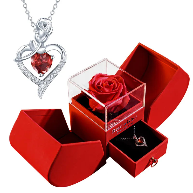 Christmas gift box necklace
