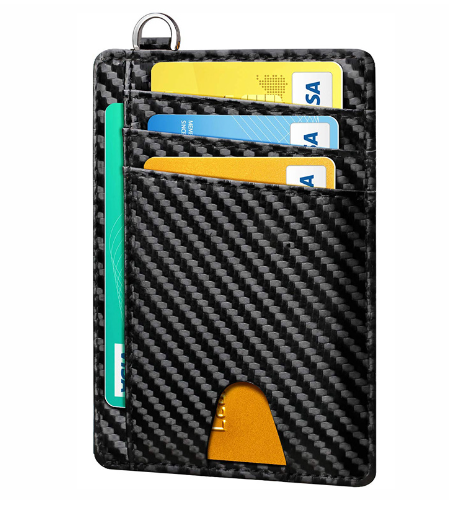 Slim Faux Leather Card Holder Wallet