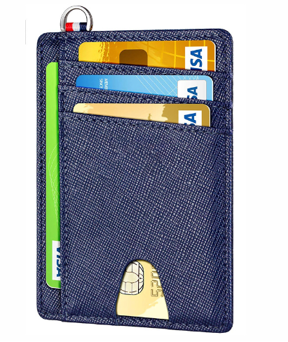 Slim Faux Leather Card Holder Wallet