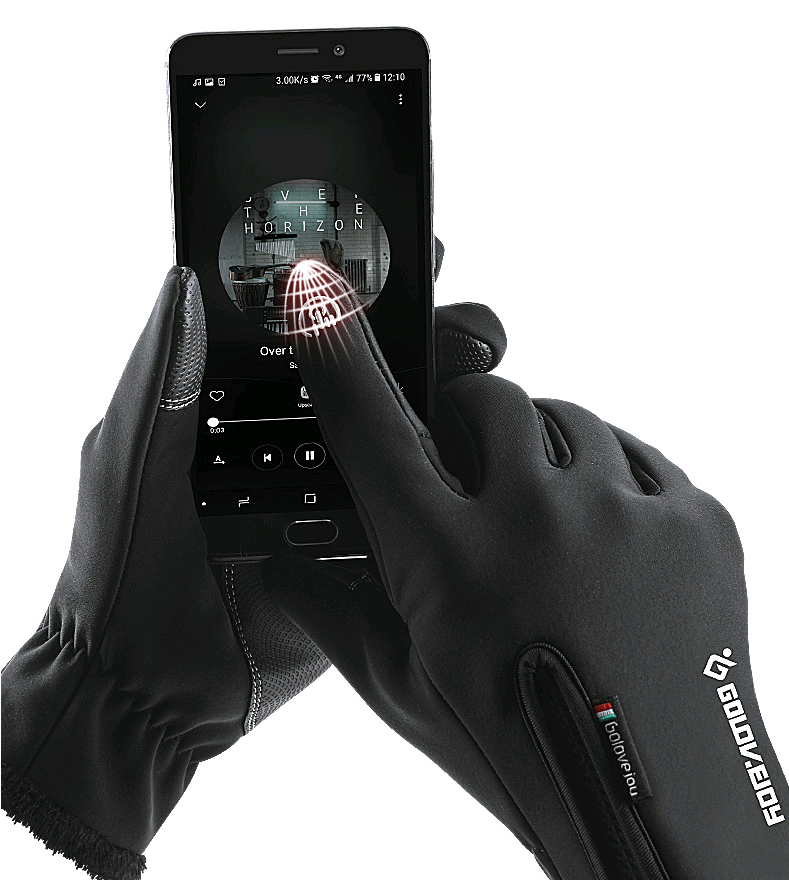 Waterproof Touchscreen Winter Gloves, Fleece-Lined