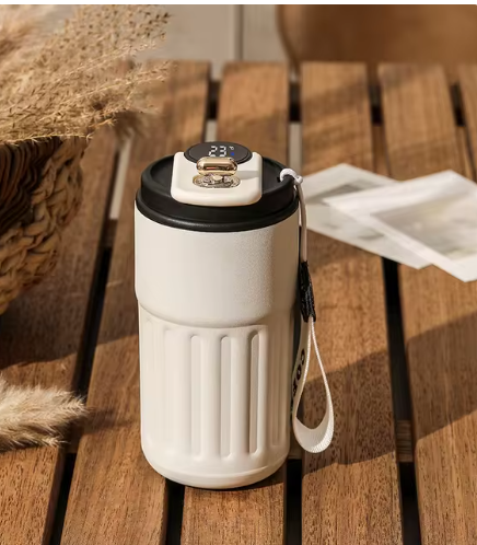 Smart insulated bottle with temperature display