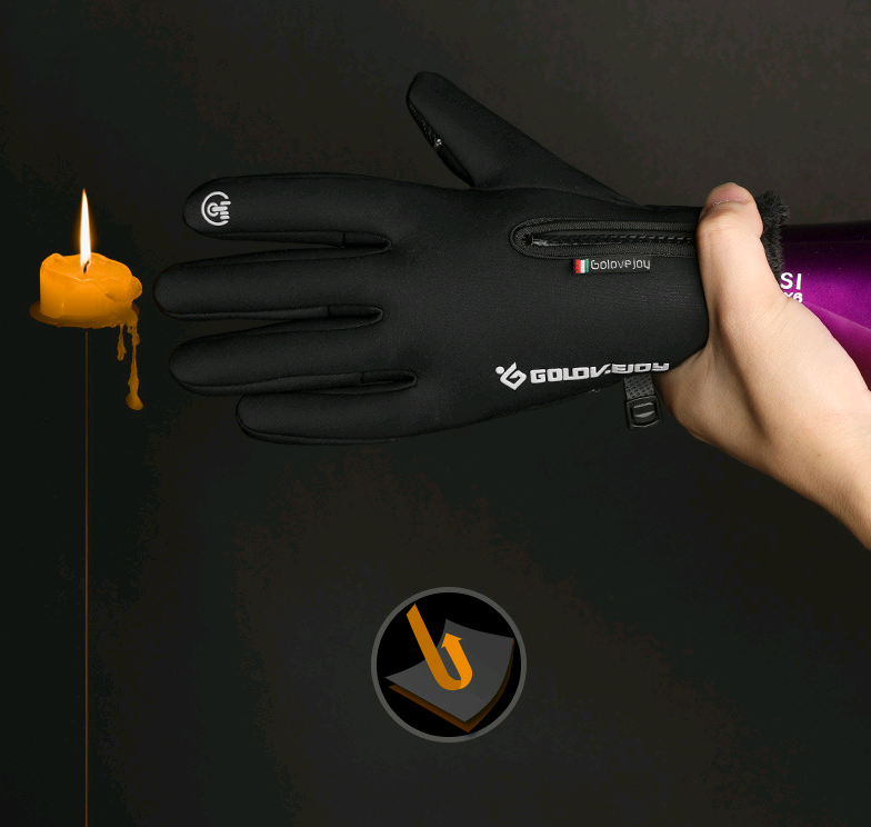 Waterproof Touchscreen Winter Gloves, Fleece-Lined