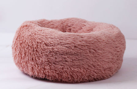 Round Plush Calming Dog Bed