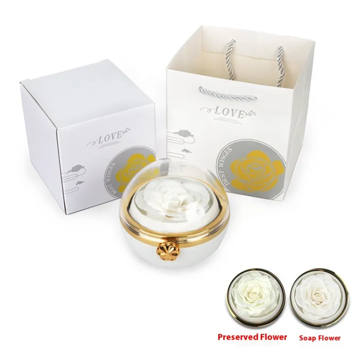 Eternal Bloom Rotating Flower Jewelry Box