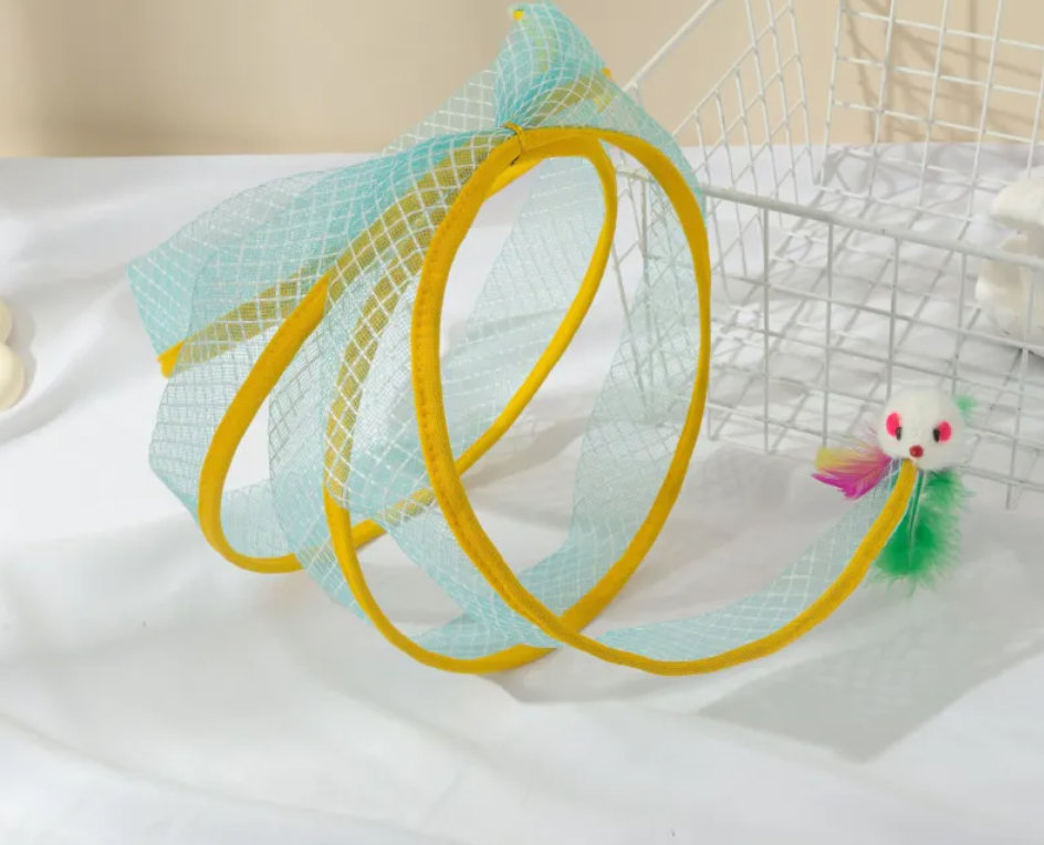 Foldable Cat Tunnel with Feather Toy