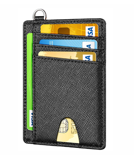 Slim Faux Leather Card Holder Wallet