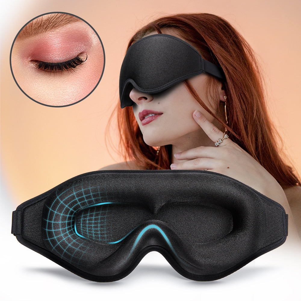 3D contoured memory foam sleep mask