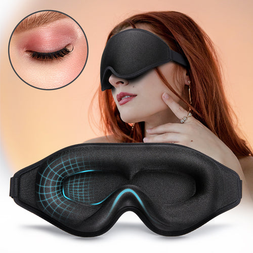 3D contoured memory foam sleep mask