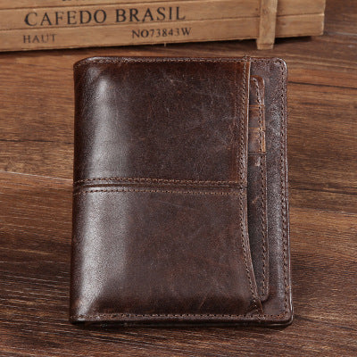 Men's Vintage-Style Short Wallet